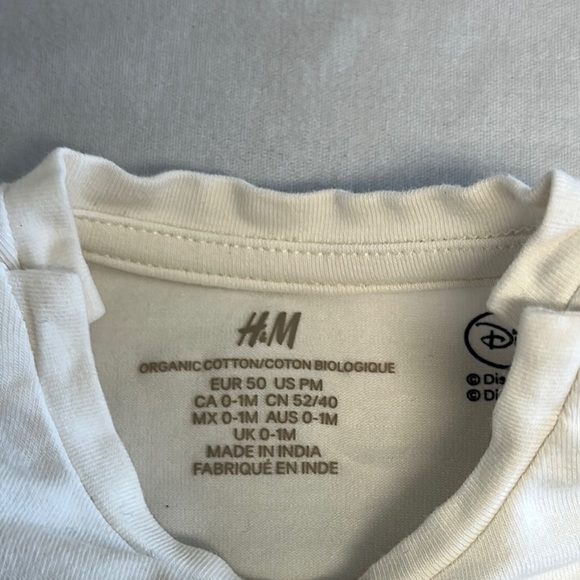 H&M X Disney White Bodysuit with Mickey Mouse Print - Picture 2 of 3